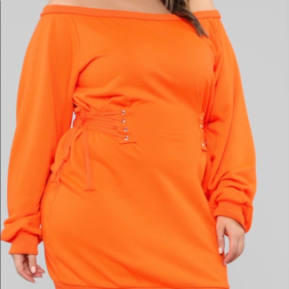 Neon orange Corset dress